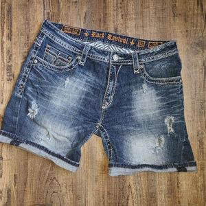 Rock Revival Distressed "Lydia" Shorts 32